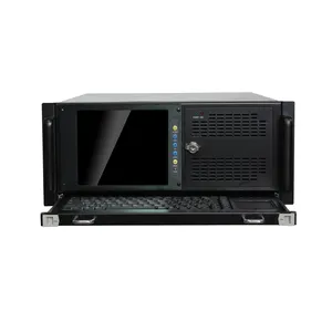 4U Rackmount चेसिस औद्योगिक कार्य केंद्र कंप्यूटर सर्वर मामले के साथ 8.4 ''एलसीडी स्क्रीन