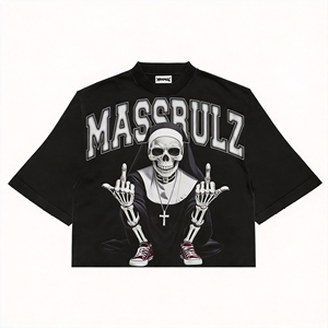 Camisetas de Punto de Algodón 100% Transpirables y Gruesas para Hombre, Tallas Grandes, Corte Holgado Regular, Logotipo Personalizado, Diseño Gráfico, Manga Corta - Product Image 3