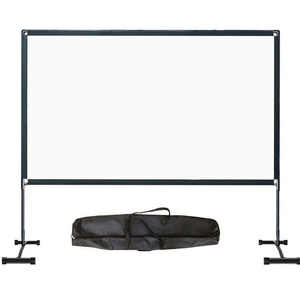 Pantalla de Proyección Exterior con Soporte, Pantalla de Proyección Portátil de 100 Pulgadas para Cine en Exteriores, Hogar, Patio Trasero - Product Image 1