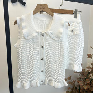 คอ<span class=keywords><strong>ล</strong></span>เลคชั่นสตรีทแวร์ฤดูร้อน2026กระโปรงถักมิ<span class=keywords><strong>น</strong></span>ิระบายแข<span class=keywords><strong>น</strong></span>กุดมีระบายชุด2ชิ้นกระดุมบูติก - Product Image 6