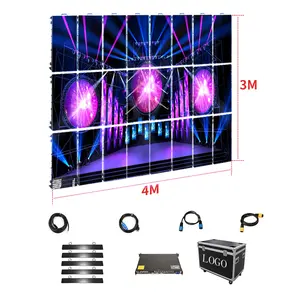 Fondo de escenario gigante para interiores y exteriores de 500x500mm, pared de vídeo Led P2.5 P2.9 P3.91, pantalla LED de alquiler de publicidad comercial