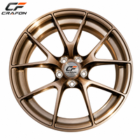 Jantes de voiture de tourisme CF 114,3 mm PCD 15 pouces à rayons multiples forgées, adaptées aux 370Z GT-R Audi AMG, jantes bronze