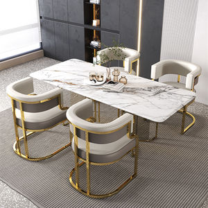 Chaise <span class=keywords><strong>de</strong></span> Salle à Manger en Cuir Design Haut Dossier, Style Italien et Nordique, Moderne et Luxueux, Idéale pour Hôtels, Cafés, Salons et Boutiques <span class=keywords><strong>de</strong></span> Café - Product Image 6