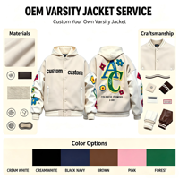 Veste unisexe coupe oversize coupe-vent à séchage rapide pour le printemps, style universitaire, avec écussons chenille vierges personnalisables OEM