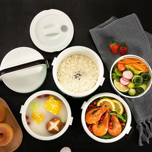 Boîte à lunch isotherme multicouche sans BPA, <span class=keywords><strong>de</strong></span> qualité alimentaire, utilisable au micro-ondes, pour les employés <span class=keywords><strong>de</strong></span> bureau, les adultes et les étudiants - Product Image 2