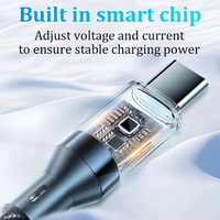 Cable USB Tipo-C de 120W 5A/6A con Pantalla LED Digital, Cable PD de Carga Rápida, Cable de Datos de Nailon, Cable Cargador USB C