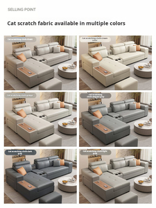 Canapé-<span class=keywords><strong>lit</strong></span> moderne sectionnel à double angle, canapé-<span class=keywords><strong>lit</strong></span> convertible, <span class=keywords><strong>armoire</strong></span> de rangement pliante pour le salon - Product Image 4