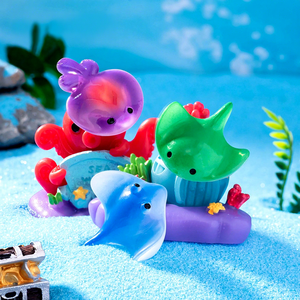 Vente en gros d'ornements en résine de poissons diables colorés, animaux marins artistiques, poissons personnalisés pour micro-paysages et aménagement d'aquariums - Product Image 3
