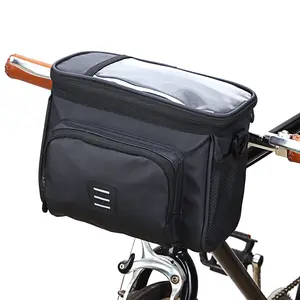Wholesale Multifunctional Cycling Handlebar Bicycle Front Frame Bag Bike Storage Basket road bike handlebar bag