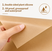 Papier sulfurisé antiadhésif en silicone de qualité alimentaire, résistant aux hautes températures, jetable, pour barbecue et sandwichs