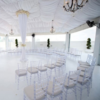 Stapelbare Kristallklare Günstige Outdoor-Hochzeitsstühle Stapelbare Party-Plastik-Acryl Transparente Chiavari-Stühle für Veranstaltungen