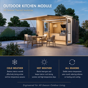 Casa Plegable YEYON OEM con <span class=keywords><strong>Horno</strong></span> para Asados Estándar de Exportación, Acero Inoxidable 304 y Mueble de Cocina Exterior Impermeable - Product Image 3