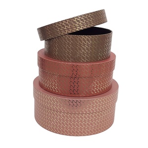 Sang Trọng Lớn Giấy Vòng Hộp Hoa Xi Lanh Hat Hộp Xi Lanh Cứng Nhắc Các Tông Hat Trên Và Dưới Ống Tròn - Product Image 1