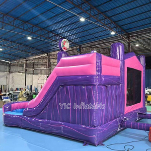Château gonflable licorne avec toboggan pour enfants, location commerciale pour fêtes - Product Image 5