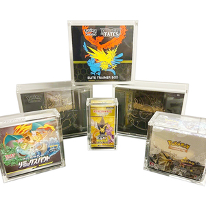Pokemon ETB Custom Size Acrylic Display Case With Magnet Lid Acrylic Box/Popular Booster Protector Box Set