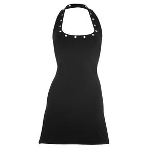 Vestido de Fiesta Corto para Mujer Viviblook C26DS034, Casual, Sexy, Cuello Halter, Ajustado, Sin Mangas, con Aberturas - Product Image 5