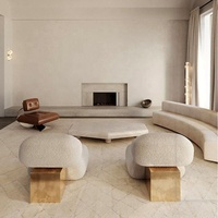 Canapé gonflable moderne en peluche pour salon, style italien, avec tissu en laine d'agneau, décoration d'intérieur