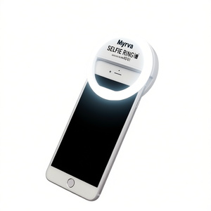 Anillo de Luz Selfie Myrva 3200-6500K con Batería y Soporte para Teléfono para Fotografía con Smartphone - Product Image 1