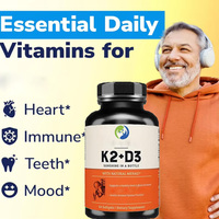 Ausreson Vitamine D3 K2 MK7 Soutien Immunitaire Magnésium Huile Oméga 3 Adultes 10000 5000 UI Halal Capsules de Vitamine D3 K2