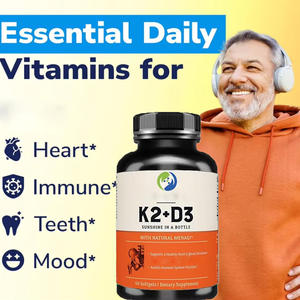 Ausreson OEM Integratore di Vitamina D3 e K2 MK7 Magnesio Omega 3 Olio Supporto 10000 5000UI Capsule di Vitamina D3 K2 Biologica - Product Image 2