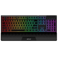 AIKUN GX922 alüminyum kablolu programlanabilir oyun klavyesi RGB arka mekanik anahtarları Ultra ince çerçeve ses kontrolü