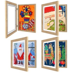 กรอบไม้กันน้ำสำหรับแสดงผลงานศิลปะเด็ก ขนาด 8.5x11 นิ้ว เปิดด้านหน้าได้ กล่องไม้ใส่ผลงานศิลปะ - Product Image 1