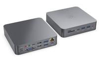 Hub USB Type C Ganda 18 in 1 dengan Casing Aluminium, Dilengkapi Pembaca Kartu SD/TF USB 3.0, Adaptor Dock Multiport untuk MacBook