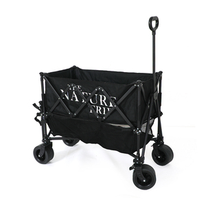 Chariot de rangement extérieur pliable personnalisé en usine, portable, avec sangle en tissu Oxford PP en fer et poignée télescopique - Product Image 1
