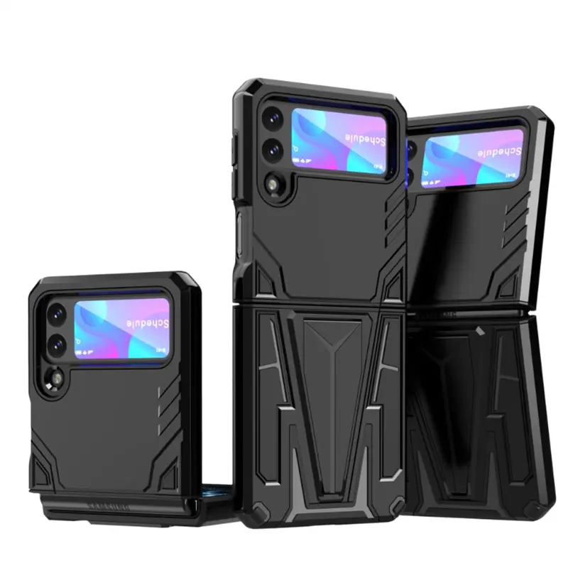 Z Flip 4 Vehicle Magnetic Kickstand Armor Bracket Case for Samsung Galaxy Z Flip 3 Cell Phone Covers