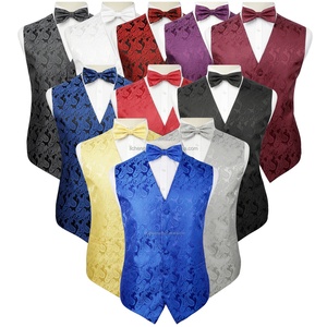 Ensemble <span class=keywords><strong>gilet</strong></span> et nœud papillon <span class=keywords><strong>pour</strong></span> <span class=keywords><strong>homme</strong></span> de haute qualité, prêt à être expédié, motif jacquard floral Paisley, <span class=keywords><strong>gilet</strong></span> formel <span class=keywords><strong>pour</strong></span> <span class=keywords><strong>costume</strong></span> ou smoking - Product Image 4