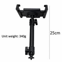 Support de téléphone et tablette portable pour voiture avec fixation à 14 vis et clip pour Jeep, avec rotule en aluminium de 20 mm et bras de 7 pouces, pour montage sur camion