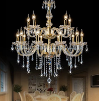 Vente chaude classique a mené la lumière en cristal de lustre pour la décoration de mariage et d'événement