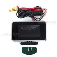 Pengukur suhu air + Voltmeter mobil, alat ukur Digital mobil, tekanan voltase, pengukur suhu air dengan Alarm bel M10 9v-36v LCD 2 in 1