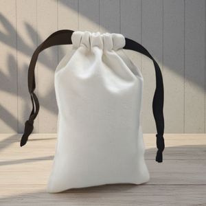 High-End Cotton Drawstring <b>Dust</b> <b>Bag</b> Custom Logo Luxury Packaging for Jewelry Purse & Gift Presentation - Product Image 3