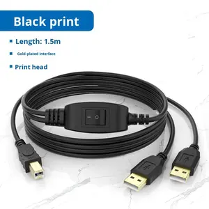 Usb Y Kabel Vlecht Afgeschermd Pvc Jack Printer Delen Apparaat 1 Naar 2 Splitter Usb B Printer Kabel - Product Image 6
