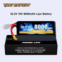 Batterie lithium-ion 6S2P 21700 8000mah 22.2V 10C avec prise XT60 pour drone/FPV/UAV Batterie Lipo