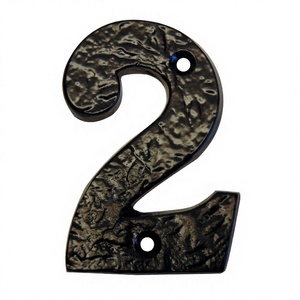 Sólido Matemáticas Dos Número de hierro para puertas Accesorio europeo Hecho en India Metal 1 No. Modelo Número de metal Signo Fácil de montar - Product Image 1