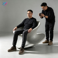 Chaise de salle à manger créative et moderne en fibre de verre écologique pour la maison, idéale pour les salles à manger, les chambres et les salons