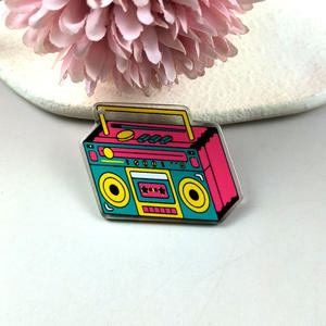 Colgante de Acrílico con Forma de Consola de Videojuegos, Cubo de <span class=keywords><strong>Rubik</strong></span>, Dibujos Animados, Divertido, Disco de Grabadora, Cinta Magnética, para Pendientes, Llaveros, Joyería DIY - Product Image 2