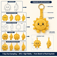 Jouet en peluche personnalisé OEM ODM, animal en peluche, porte-clés, mascotte pour les campagnes de bien-être inspirées des vitamines, cadeau promotionnel