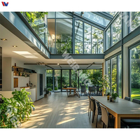 Maison-conteneur isolée résistante au gel pour jardin d'hiver canadien, salon, design moderne, taille personnalisable pour centre commercial, salon