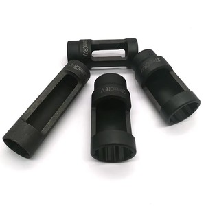 4Pcs Slotted Offset Exhaust Connector <b>Socket</b> Set,1/2" Drive CR‑V Steel Automotive Exhaust Fitting Removal Tool Kit - Product Image 5