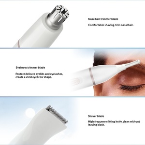 Rasoirs électriques pour femmes, 4 en 1, ensemble de tondeuses pour le visage et le corps, rechargeable, lavable, étanche, pour le pubis, les sourcils, le nez - Product Image 3