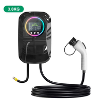 Nuevo Cargador Portátil para Vehículos Eléctricos de 11KW Tipo 2 con Pantalla a Color, Luz LED Redonda y Conector, para Hogar y Garaje