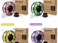 Filamento per Stampante 3D Aiboshish Sparkle PLA+ 1.75mm, 8 Colori Premium Dream Ocean Crystal Butterfly, per Bambu Lab Creality Prusa