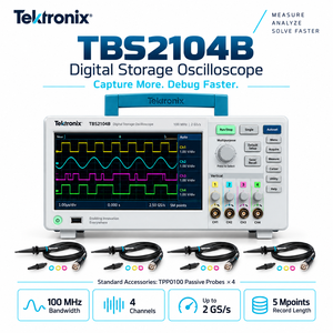 Tektronix TBS2104B Digital Storage Oscilloscope 100MHz 4 Channel 2GS/<b>s</b> 5M Record Length FFT Waveform Analyzer 1 Year Warranty <b>9</b> - Product Image 6