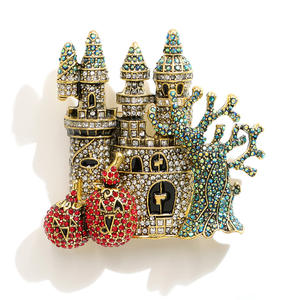 XILIANGFEIZI Halloween grande taille château citrouille broche mode habillage broche fille vêtements et accessoires transfrontalier - Product Image 5