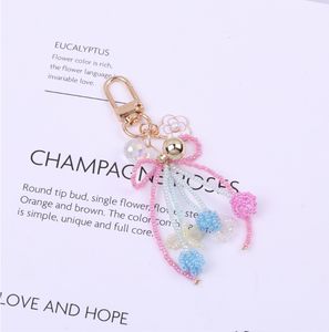 The New Exquisite Flower Beads Keychain Bow Tie and <strong>Tassel</strong> Pendant Are Fashionable and Girlish Full of <strong>Charm</strong> and Versatile - Product Image 6