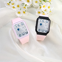 Montre numérique lumineuse à cadran Astronaute, non connectée, pour hommes/femmes/jeunes/élèves du secondaire - Simple