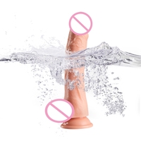 Dildo realista de PVC con fuerte ventosa y eyaculación, para mujer, ideal para dropshipping.